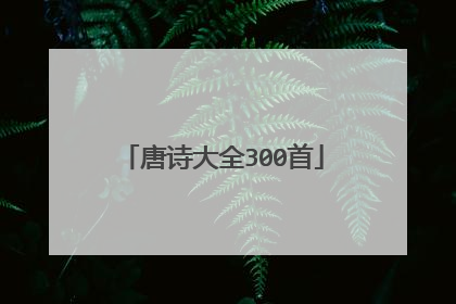 唐诗大全300首