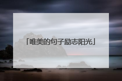 唯美的句子励志阳光