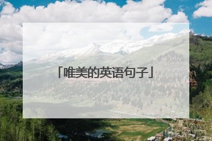 唯美的英语句子