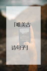 唯美古诗句子