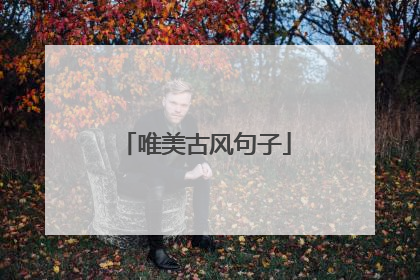唯美古风句子