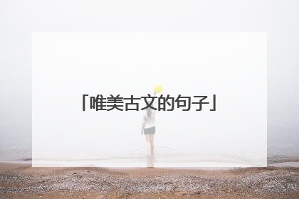 唯美古文的句子