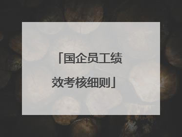 国企员工绩效考核细则