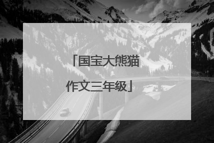 国宝大熊猫作文三年级