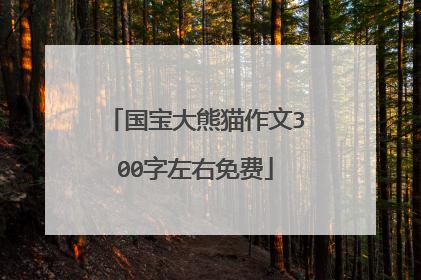 国宝大熊猫作文300字左右免费
