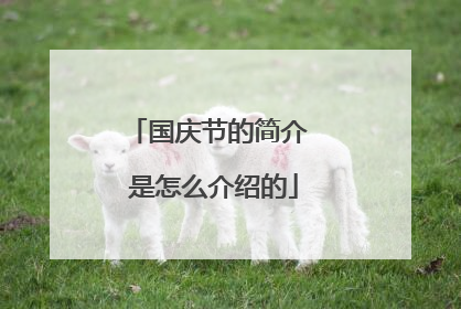 国庆节的简介 是怎么介绍的