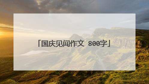 国庆见闻作文 800字