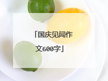 国庆见闻作文600字