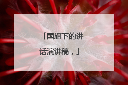 国旗下的讲话演讲稿，