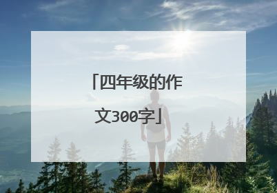 四年级的作文300字