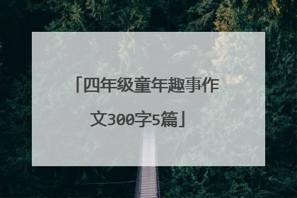 四年级童年趣事作文300字5篇