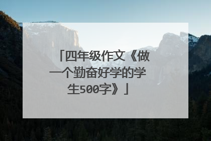 四年级作文《做一个勤奋好学的学生500字》