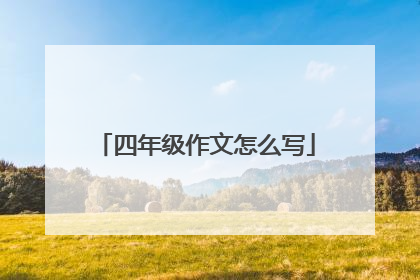 四年级作文怎么写