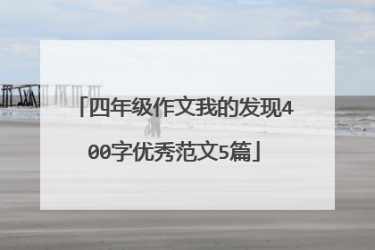 四年级作文我的发现400字优秀范文5篇