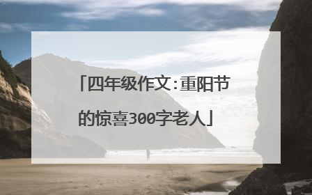 四年级作文:重阳节的惊喜300字老人