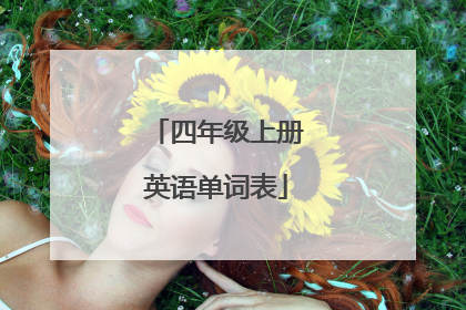 四年级上册英语单词表