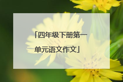 四年级下册第一单元语文作文