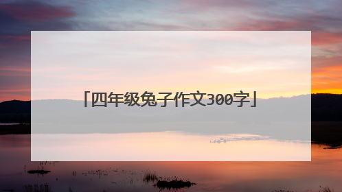 四年级兔子作文300字