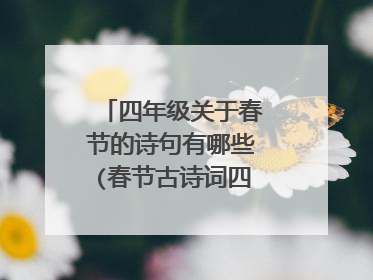 四年级关于春节的诗句有哪些(春节古诗词四年级的三首)