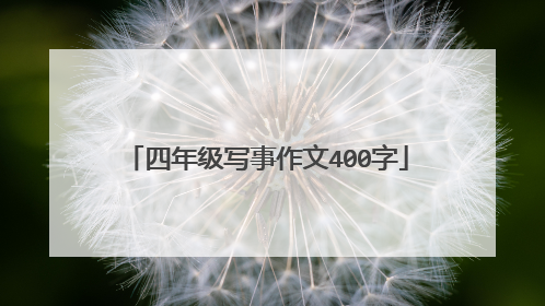 四年级写事作文400字