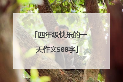 四年级快乐的一天作文500字