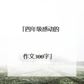 四年级感动的作文300字