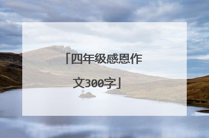 四年级感恩作文300字