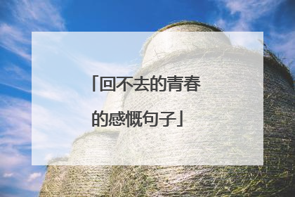 回不去的青春的感慨句子