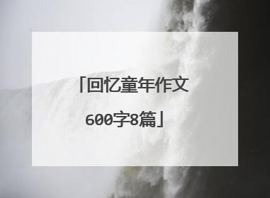 回忆童年作文600字8篇