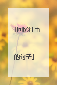 回忆往事的句子