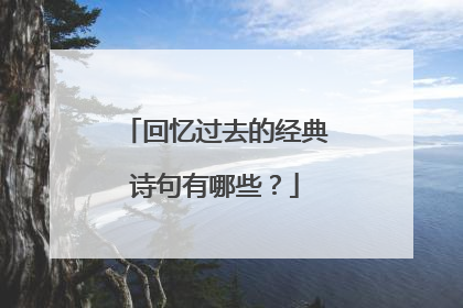 回忆过去的经典诗句有哪些？