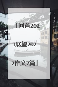 回首2021展望2022作文7篇