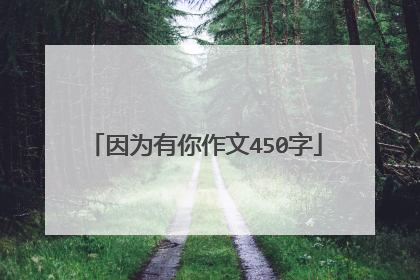 因为有你作文450字