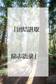 团结进取励志语录