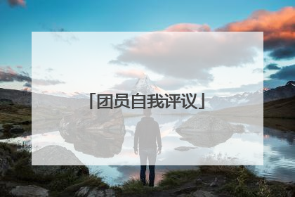 团员自我评议