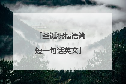 圣诞祝福语简短一句话英文
