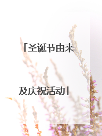 圣诞节由来及庆祝活动