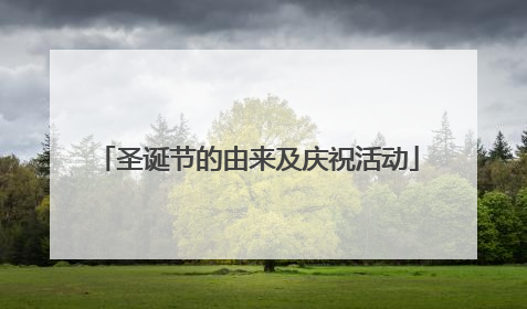 圣诞节的由来及庆祝活动