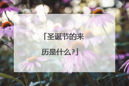 圣诞节的来历是什么?