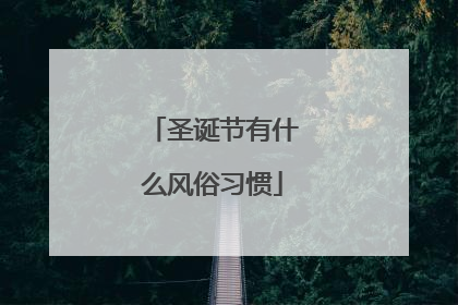 圣诞节有什么风俗习惯