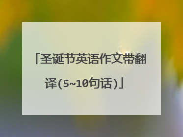 圣诞节英语作文带翻译(5~10句话)