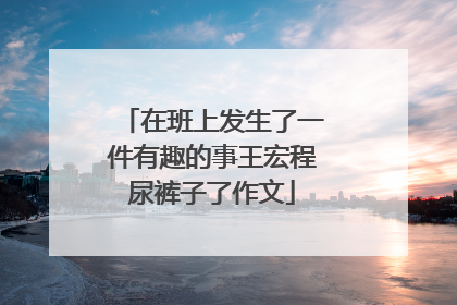 在班上发生了一件有趣的事王宏程尿裤子了作文