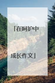 在呵护中成长作文