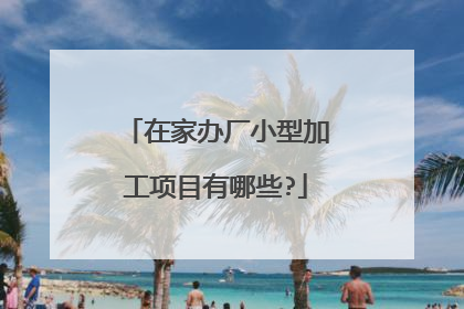 在家办厂小型加工项目有哪些?