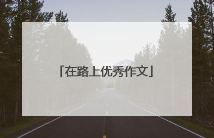 在路上优秀作文