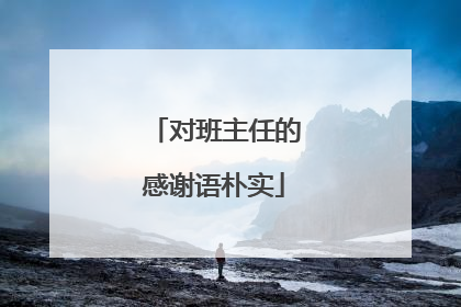对班主任的感谢语朴实