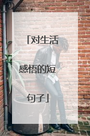 对生活感悟的短句子