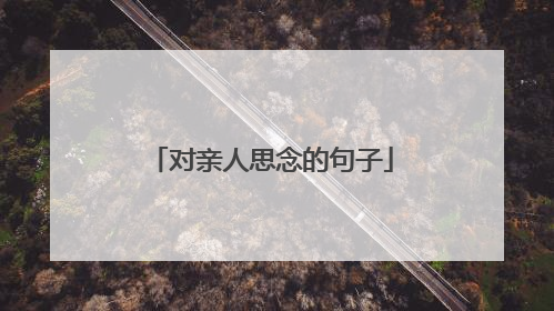 对亲人思念的句子
