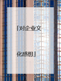 对企业文化感想