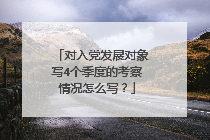 对入党发展对象写4个季度的考察情况怎么写？